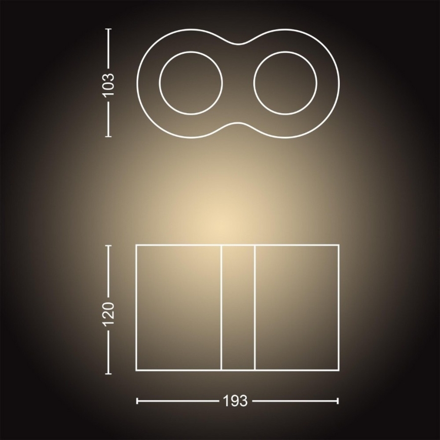 Philips - LED Prigušiva svjetiljka Hue PILLAR 2xGU10/5W/230V + DU