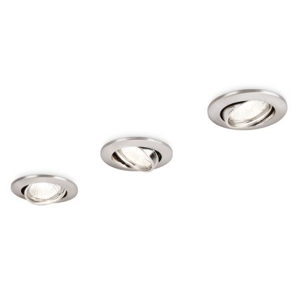 Philips 59243/17/E7 - SET 3x Ugradbena svjetiljka 1xGU10/50W/230V