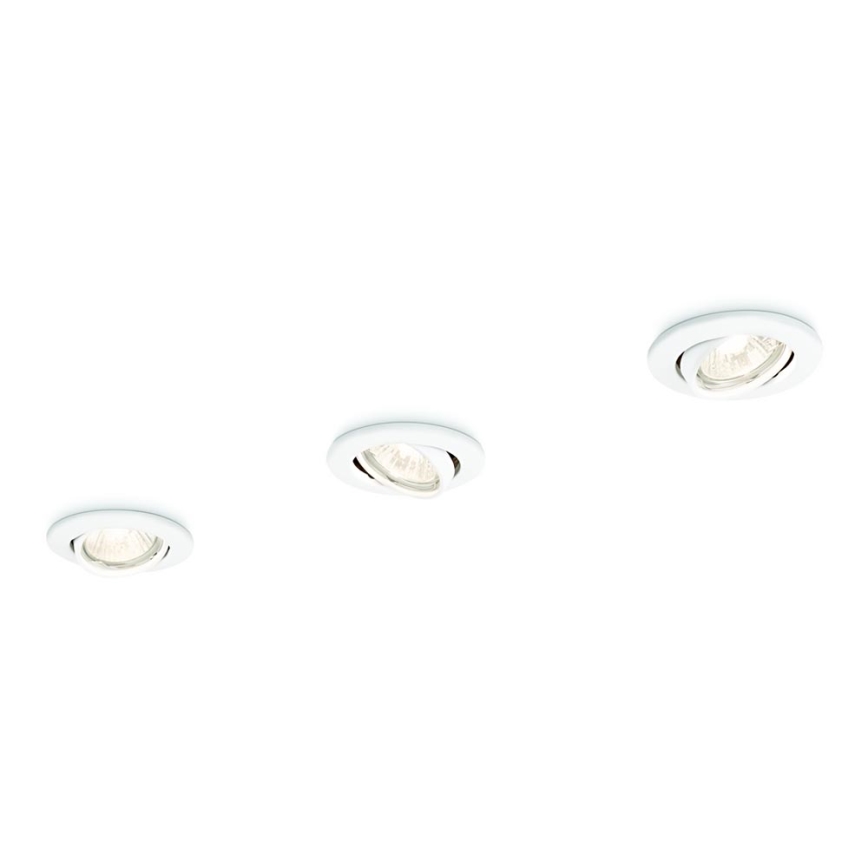 Philips 59243/31/E7 - SET 3x Ugradbena svjetiljka ENIF 1xGU10/50W/230V