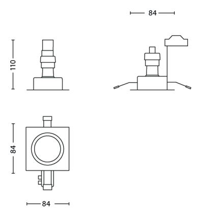 Philips - SET 3x Ugradbena svjetiljka za kupaonicu 3xGU10/35W/230V IP23