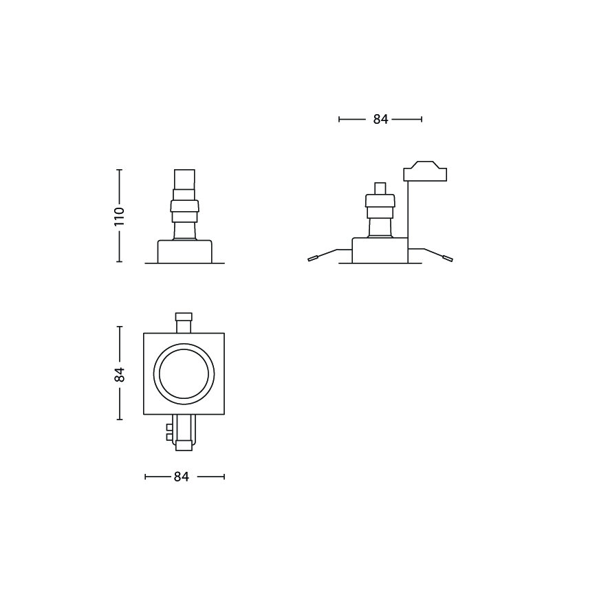 Philips - SET 3x Ugradbena svjetiljka za kupaonicu 3xGU10/35W/230V IP23