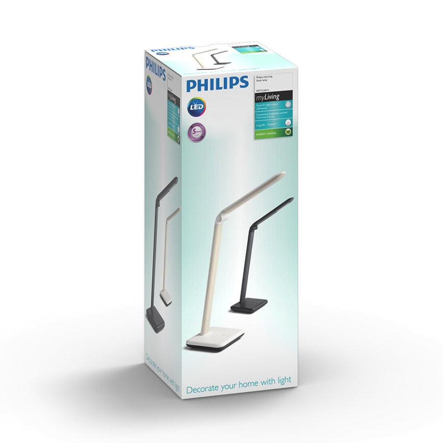 Philips 66016/30/P3 - LED Prigušiva stolna lampa JABIRU LED/4,5W/230V crna