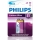 Philips 6FR61LB1A/10 - Litijska baterija 6LR61 LITHIUM ULTRA 9V 600mAh