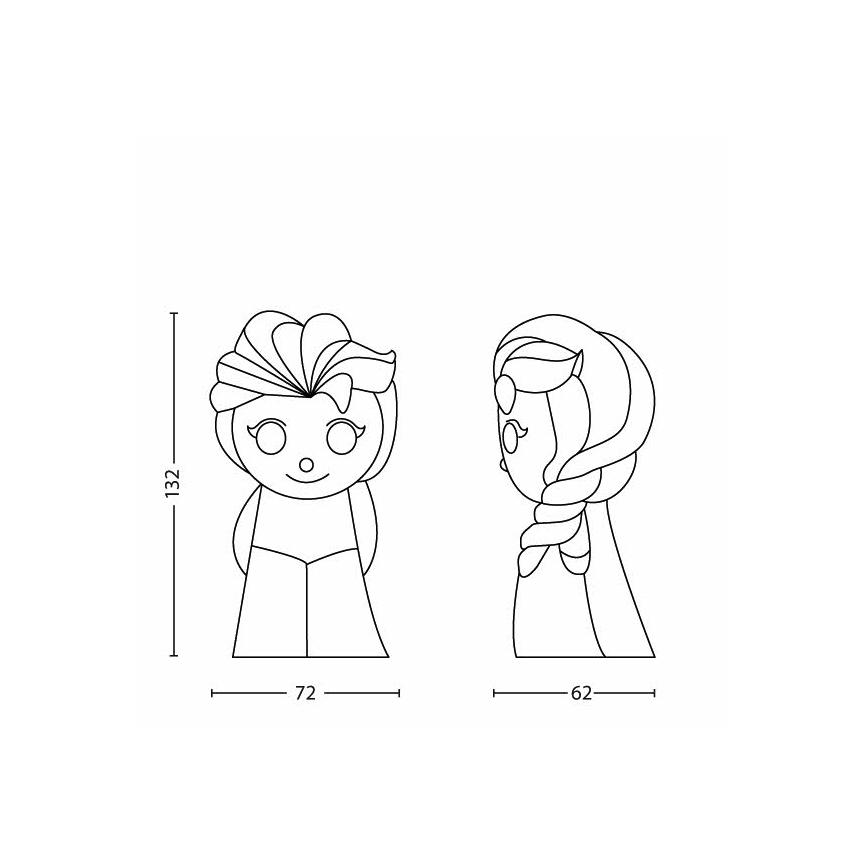 Philips 71768/03/16 - LED dječja lampa DISNEY ELSA LED/0,3W/3V