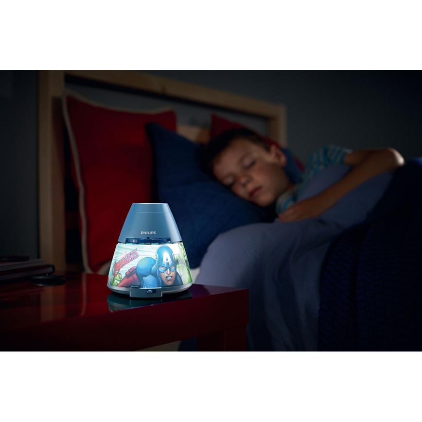 Philips 71769/35/P0 - LED Dječji projektor MARVEL AVENGERS 1xLED/0,1W/3xAA