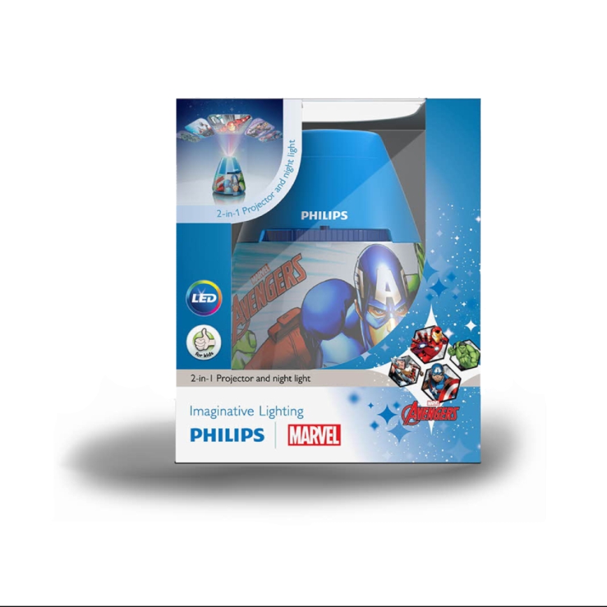 Philips 71769/35/P0 - LED Dječji projektor MARVEL AVENGERS 1xLED/0,1W/3xAA