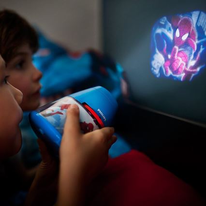 Philips 71769/40/16 - LED Dječji projektor MARVEL SPIDER MAN LED/0,1W/3xAA