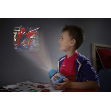 Philips 71769/40/16 - LED Dječji projektor MARVEL SPIDER MAN LED/0,1W/3xAA