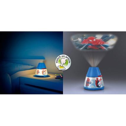 Philips 71769/40/16 - LED Dječji projektor MARVEL SPIDER MAN LED/0,1W/3xAA