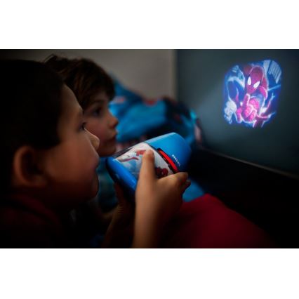 Philips 71769/40/16 - LED Dječji projektor MARVEL SPIDER MAN LED/0,1W/3xAA