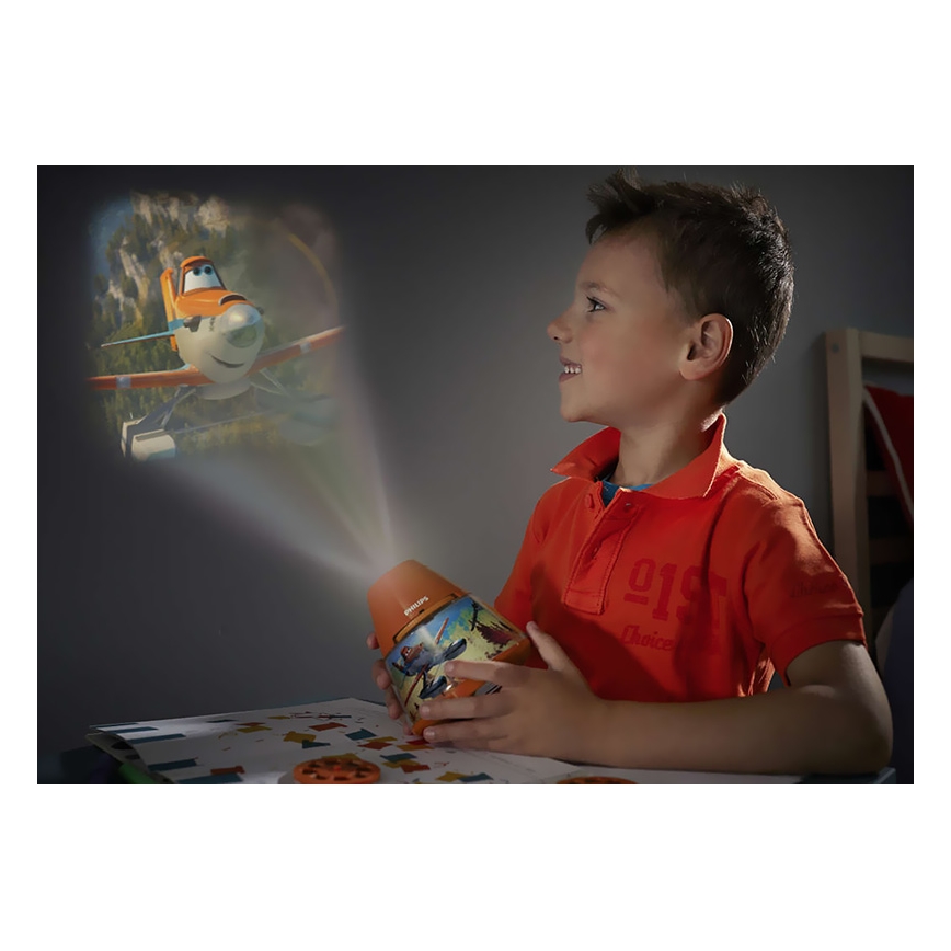 Philips 71769/53/16 - LED Dječji projektor DISNEY PLANES LED/0,1W/3xAA