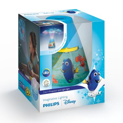 Philips 71769/90/16 - LED Dječji projektor DISNEY DORY LED/0,1W/3xAAA