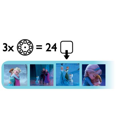 Philips 71788/08/16 - LED Dječja svjetiljka i projektor DISNEY FROZEN LED/3xLR44