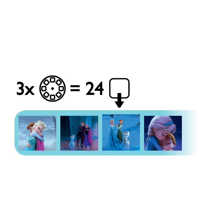 Philips 71788/08/16 - LED Dječja svjetiljka i projektor DISNEY FROZEN LED/3xLR44
