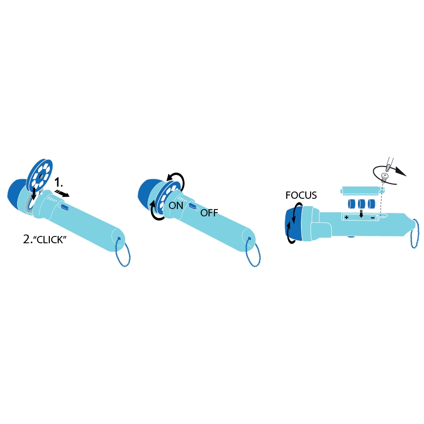 Philips 71788/08/16 - LED Dječja svjetiljka i projektor DISNEY FROZEN LED/3xLR44