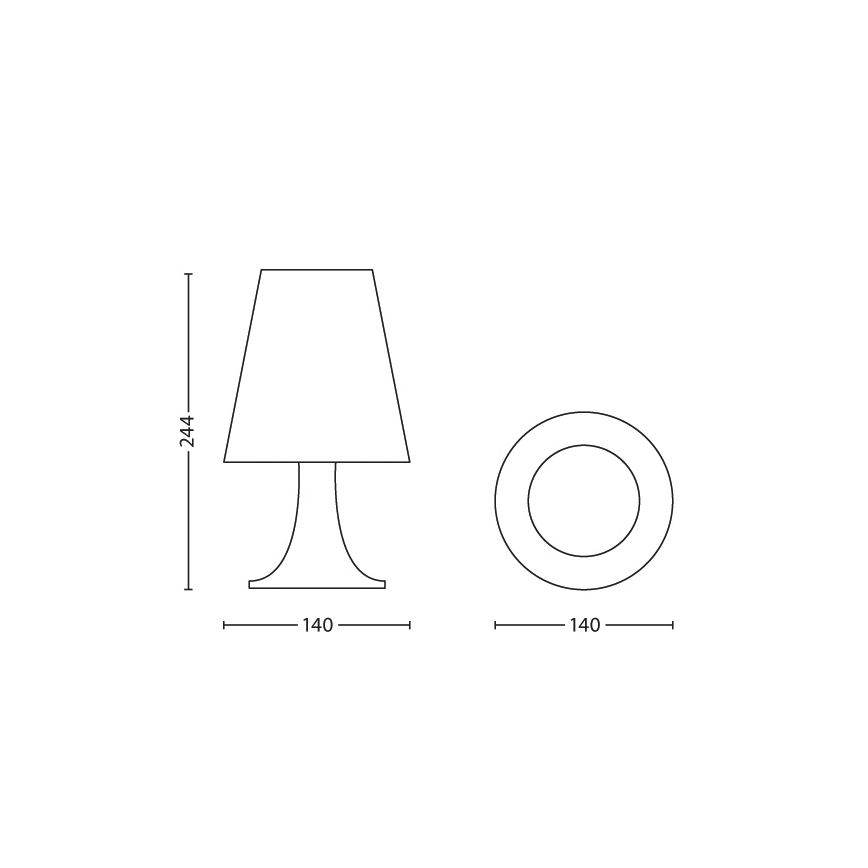 Philips 71795/28/16 - LED Dječja stolna lampa DISNEY PRINCESS LED/2,3W/230V