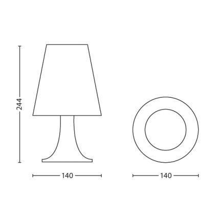 Philips - LED Dječja stolna lampa 1xLED/2,3W/230V