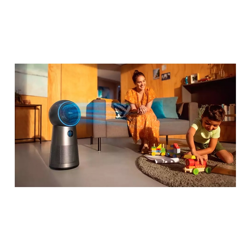 Philips AMF220/15 - Pročišćivač zraka, ventilator i grijač 3u1 SERIES 2000 230V + daljinski upravljač