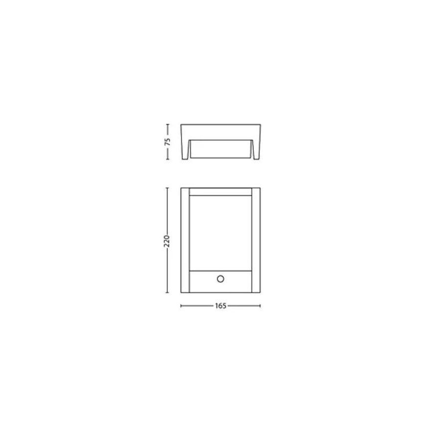 Philips - LED vanjsko zidno svjetlo sa senzorom ARBOUR LED/3,8W/230V 2700K IP44