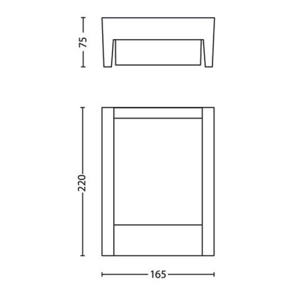 Philips - LED vanjsko zidno svjetlo LED/3,8W/230V 3000K IP44