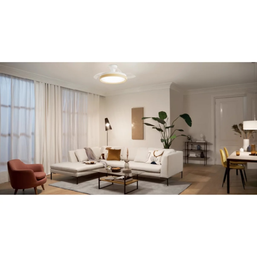 Philips - LED stropno svjetlo s ventilatorom BLISS LED/35W/230V, s mogućnošću prigušivanja, smeđe + daljinski upravljač