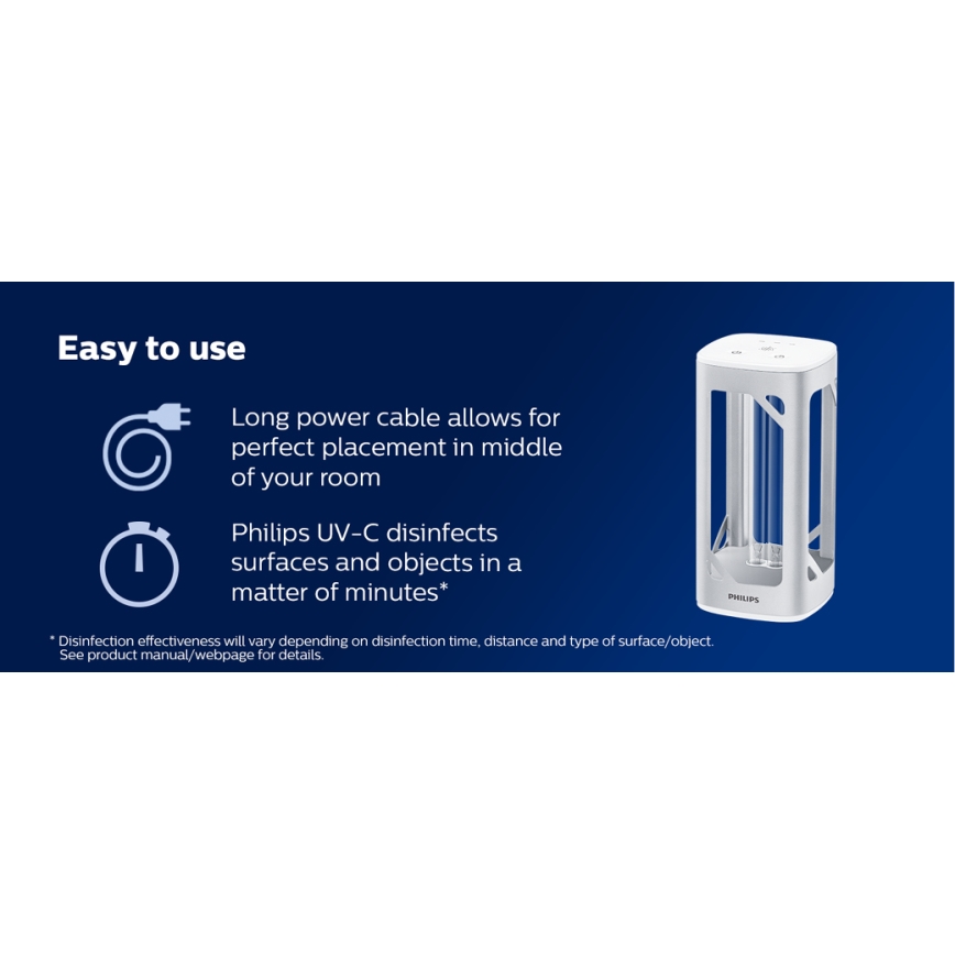Philips - Dezinfekcijska germicidna lampa sa senzorom UV-C/24W/230V
