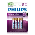 Philips FR03LB4A/10 - 4 kom Litiijska baterija AAA LITHIUM ULTRA 1,5V 800mAh
