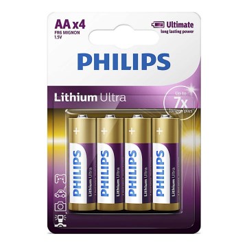 Philips FR6LB4A/10 - 4 komada litijskih baterija AA LITHIUM ULTRA 1,5V 2400mAh