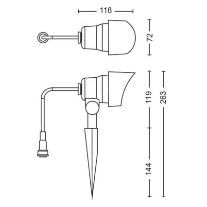 Philips - LED vanjsko reflektorsko svjetlo LED/6W/12V 2700K IP44