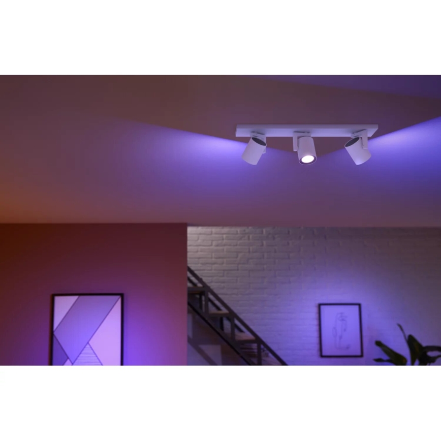 Philips - LED RGBW prigušivo ugradbeno svjetlo Hue ARGENTA 3xGU10/4,2W/230V 2000-6500K