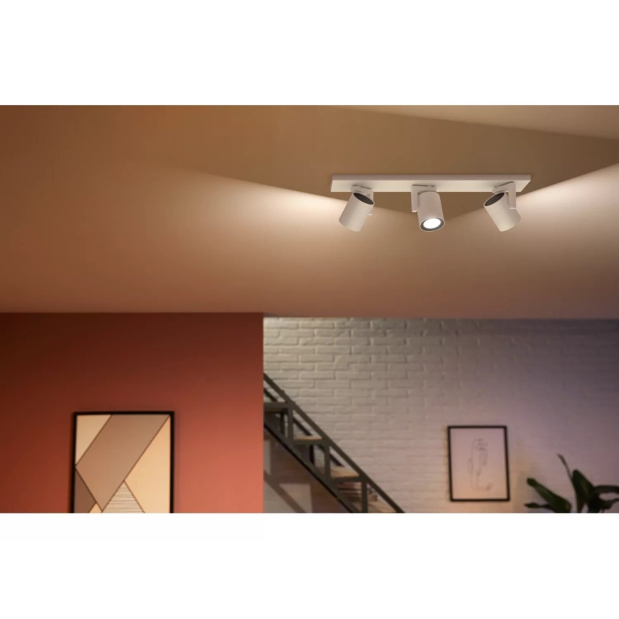 Philips - LED RGBW prigušivo ugradbeno svjetlo Hue ARGENTA 3xGU10/4,2W/230V 2000-6500K