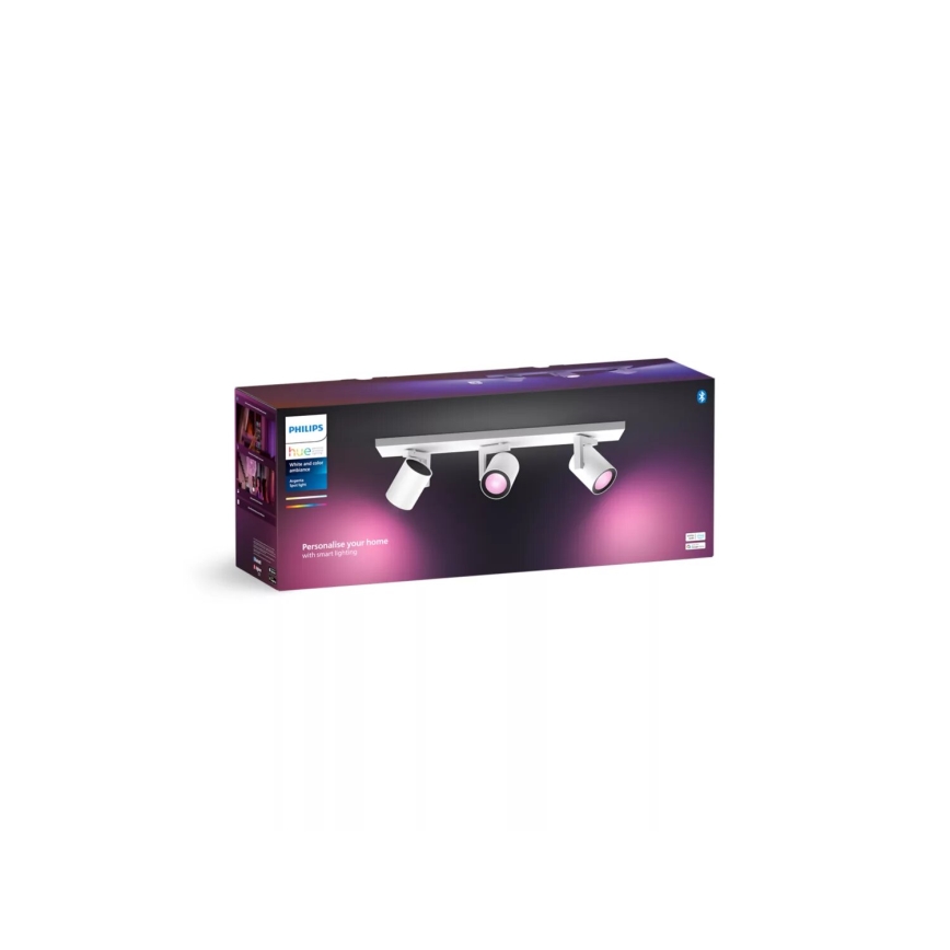 Philips - LED RGBW prigušivo ugradbeno svjetlo Hue ARGENTA 3xGU10/4,2W/230V 2000-6500K
