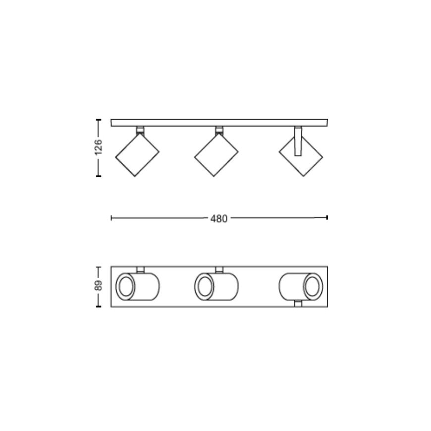 Philips - LED RGBW prigušivo ugradbeno svjetlo Hue ARGENTA 3xGU10/4,2W/230V 2000-6500K