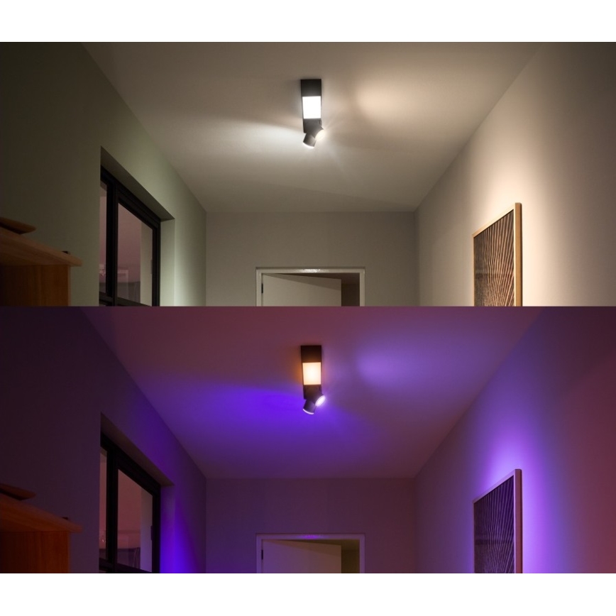 Philips - LED RGBW prigušivo ugradbeno svjetlo Hue CENTRIS LED/11W/230V + 2xGU10/5,7W