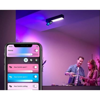 Philips - LED RGBW prigušivo ugradbeno svjetlo Hue CENTRIS LED/11W/230V + 2xGU10/5,7W
