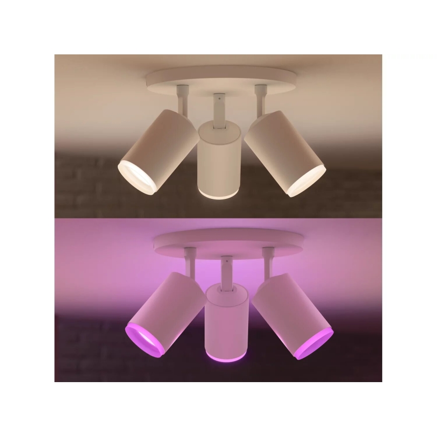 Philips - LED RGBW prigušivo ugradbeno svjetlo Hue FUGATO 3xGU10/4,2W/230V 2000-6500K bijela
