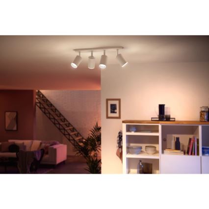 Philips - LED RGBW prigušivo ugradbeno svjetlo Hue FUGATO 4xGU10/4,2W/230V 2000-6500K bijela