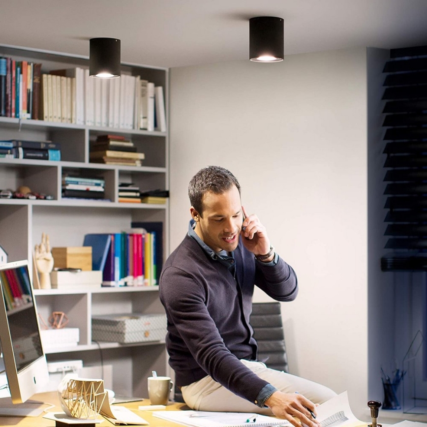 Philips - LED prigušivo reflektorsko svjetlo Hue PILLAR 1xGU10/4,2W/230V 2200-6500K crna