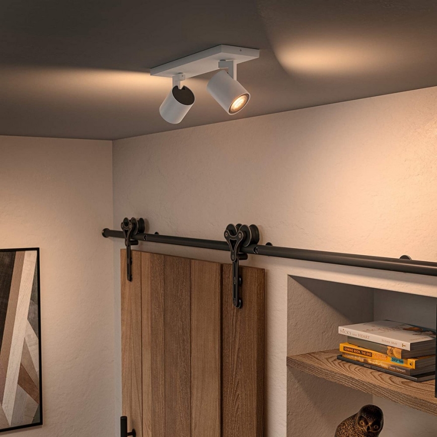 Philips - LED prigušivo reflektorsko svjetlo Hue RUNNER 2xGU10/4,2W/230V 2200-6500K + daljinski upravljač bijela