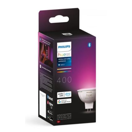 LED RGBW prigušivačka Philips Hue White And Color Ambiance GU5,3/MR16/6,3W/12V 2000-6500K