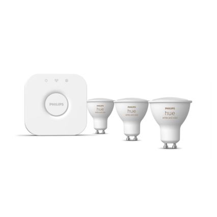 Osnovni set Philips Hue WHITE AND COLOR AMBIANCE 3xGU10/5,7W/230V 2000-6500K + uređaj za povezivanje