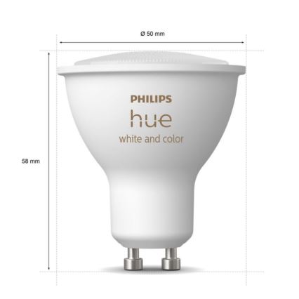 Osnovni set Philips Hue WHITE AND COLOR AMBIANCE 3xGU10/5,7W/230V 2000-6500K + uređaj za povezivanje