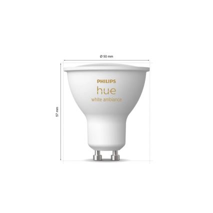 LED prigušivača Philips Hue WHITE AMBIANCE GU10/4,2W/230V 2200-6500K