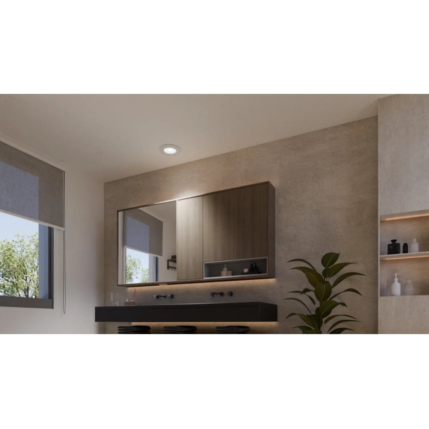 Philips - SET 2x LED RGBW s mogućnošću prigušivanja kupaonsko ugradno stropno svjetlo Hue SLIM LED/8,3W/230V 2000-6500K bijela IP44