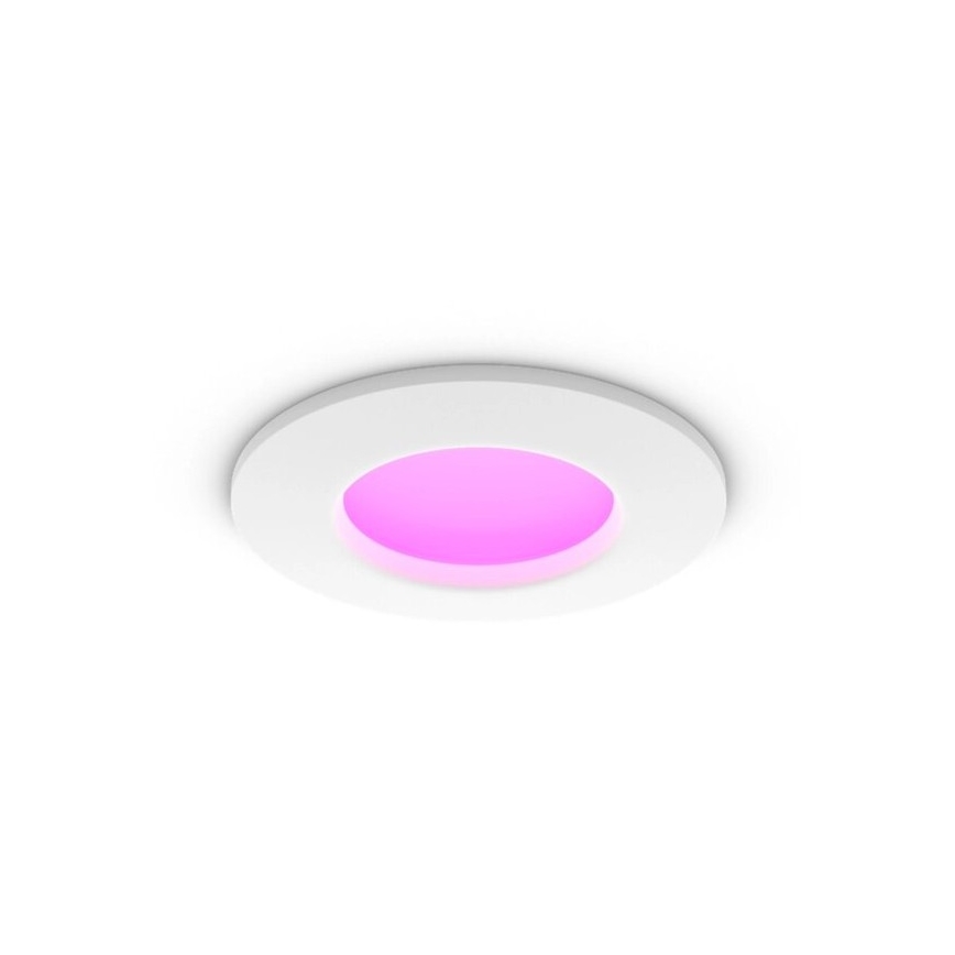 Philips - SET 2x LED RGBW s mogućnošću prigušivanja kupaonsko ugradno stropno svjetlo Hue SLIM LED/8,3W/230V 2000-6500K bijela IP44