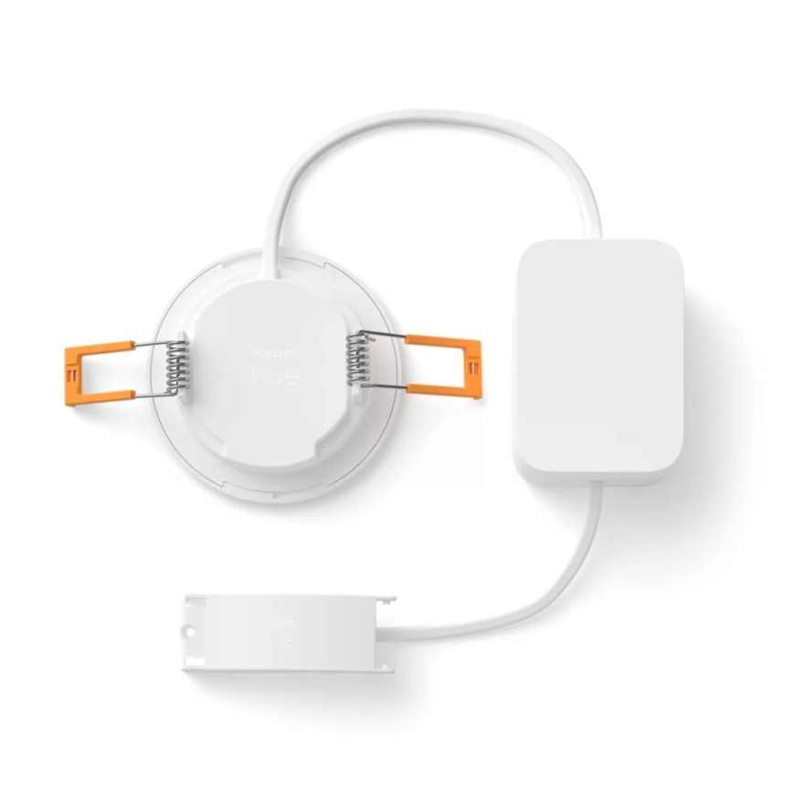 Philips - SET 2x LED RGBW s mogućnošću prigušivanja kupaonsko ugradno stropno svjetlo Hue SLIM LED/8,3W/230V 2000-6500K bijela IP44