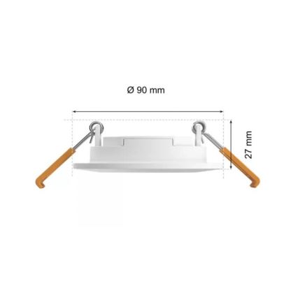 Philips - SET 2x LED RGBW s mogućnošću prigušivanja kupaonsko ugradno stropno svjetlo Hue SLIM LED/8,3W/230V 2000-6500K bijela IP44