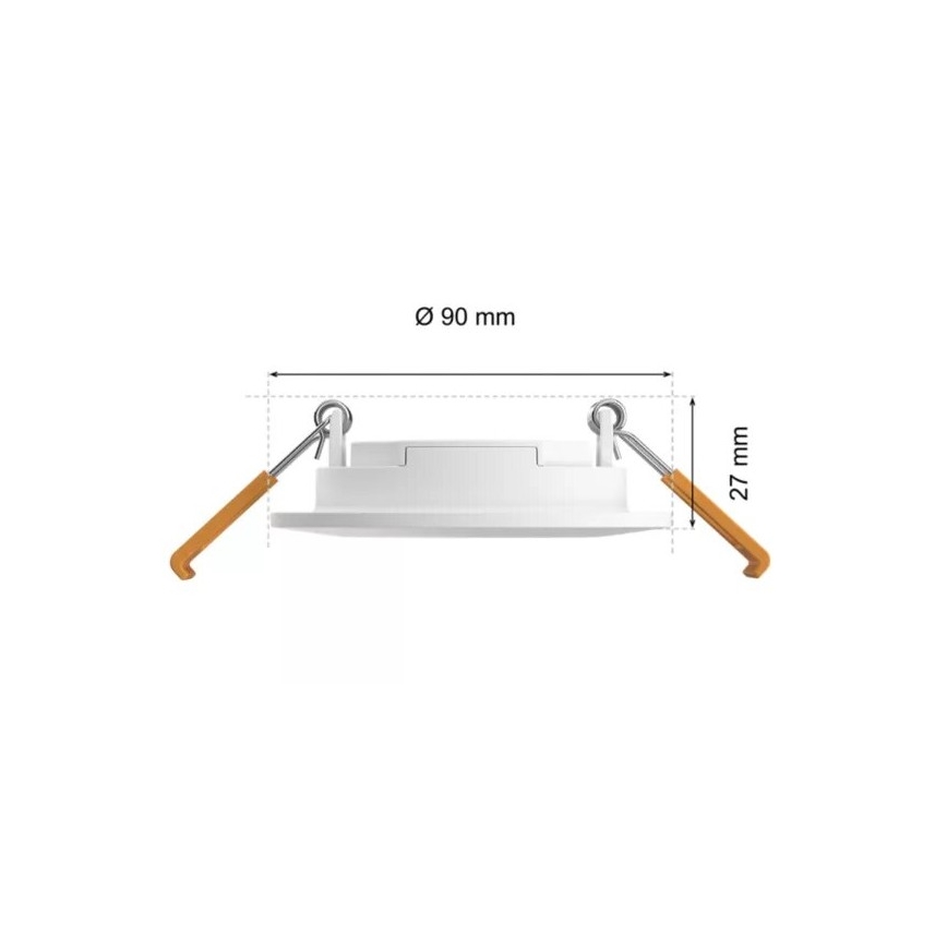 Philips - SET 2x LED RGBW s mogućnošću prigušivanja kupaonsko ugradno stropno svjetlo Hue SLIM LED/8,3W/230V 2000-6500K bijela IP44