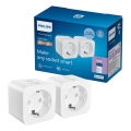 Philips - KOMPLET 2x pametnih SCHUKO utičnica 2300 W Wi‑Fi