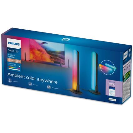 Philips - KOMPLET 2x LED RGBIC prigušiva svjetiljka SMART GRADIENT LED/8W/230V 2700-6500K Wi-Fi
